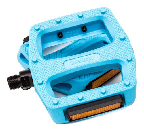 Wellgo B109n Teal Pedals - Lightweight and Durable for BMX 0