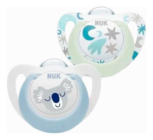 NUK For Nature Baby Bottle Set 260ml 150ml and Star Pacifiers 2