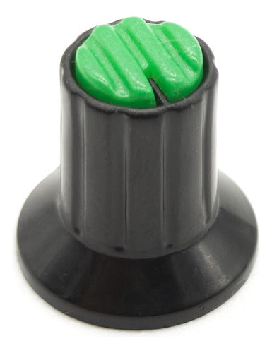 ELUMILED 5 Potentiometer Knobs Light Green 16mm X 17mm Serrated Shaft 0