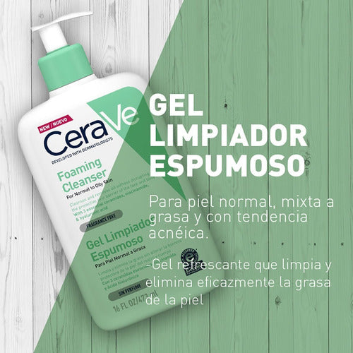 Gel Limpiador Espumoso De Rostro Y Cuerpo Cerave X 473ml 3