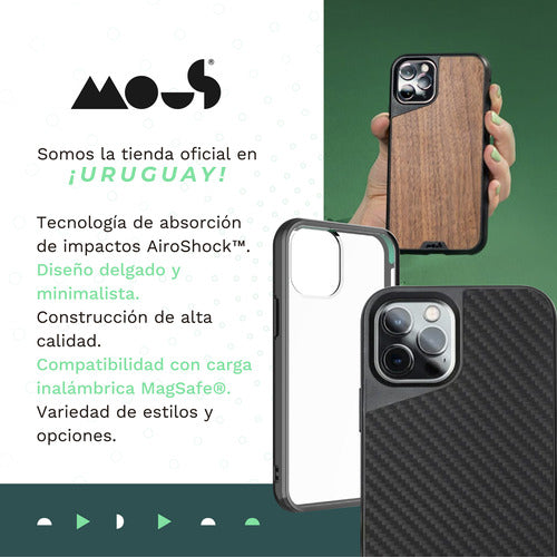 Mous Premium Wood Case for iPhone 15 Plus with MagSafe 5