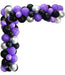 Arco Globos Merlina Decoracion Globos Violeta Negro Plateado 0