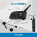 Ejeas Kit Par Intercomunicador V6 Bluetooth 1200mts Moto Casco 6