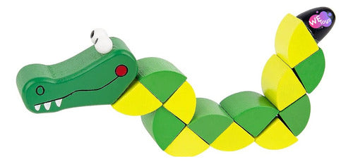 C&T Articulated Crocodile Fidget Toy Wooden Stress Relief 1