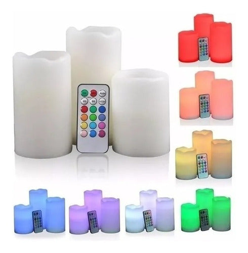 Dala Games LED Candle Set - 3 Warm White Battery-Operated Candles with Remote 0