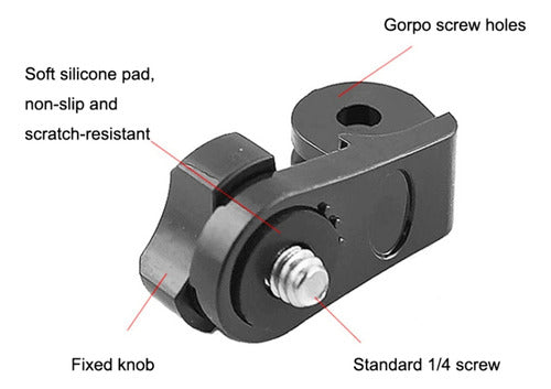 Adaptador Montaje Trípode Rosca 1/4 Gopro Action Cam 2