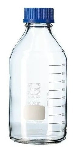 Duran Schott Autoclavable Graduated Glass Jar 1000 mL 0