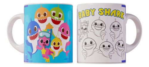 Sublismall Baby Shark Colorable Children's Day Mugs | Polymer Plastic 0