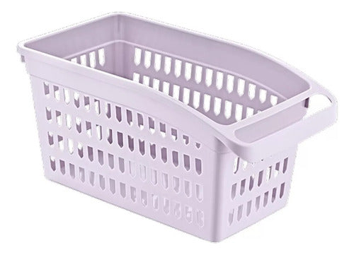 Plastic Kitchen Organizer Basket with Handle for Pantry 0