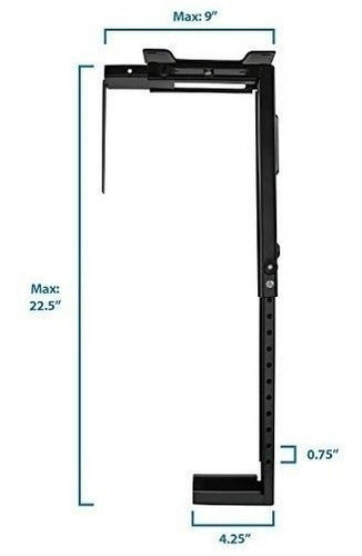 Mount-It! Mountit CPU Under Desk Mount Computadora Torre Soporte Ajust 5