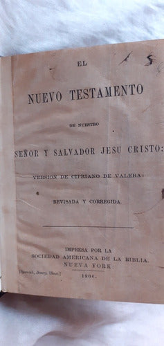 El Nuevo Testamento Cipriano De Valera Nueva York 1906 3