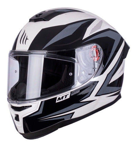 MT Helmets Stinger Hummer Integral Motorcycle Helmet - Stark Lycan Qualit 0