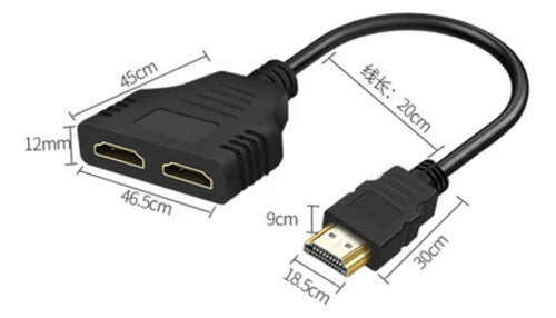 Splitter Hdmi 1x2 Adaptador Divisor 2