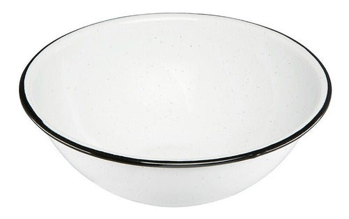 Bowl 500ml Ac.vitrificado Blanco C/borde Negro Cinsa 0