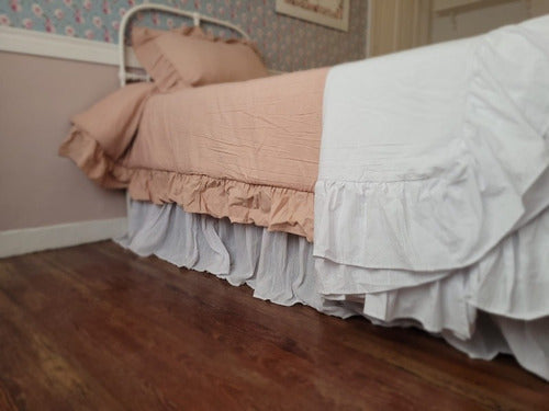 Vints House Offers Cotton Gauze Bed Skirt. 1.40x1.9 1