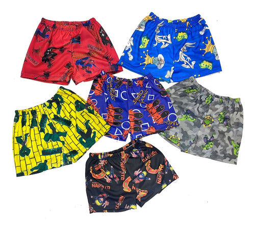 Lalo Landa Lycra Swim Shorts Sunga 4 to 14 with Characters Pack of 6 0