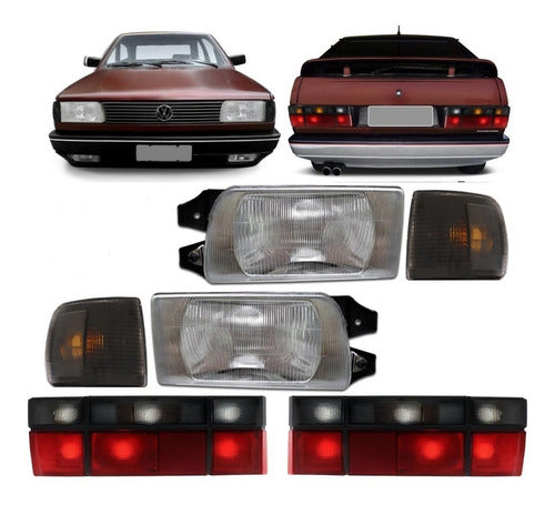 VW Gol 91/95 Front Kit + Smoked Optics + Seals + Smoked Taillights 0