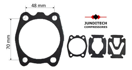 Junta De Compressor Mam 10/50 - Mam 8,7 Motomil - Mc 8,5 2