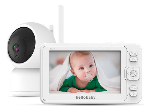 Babá Eletrônica Hellobaby Tela 5 Pol Câmera Sem Fio 2.4ghz 0