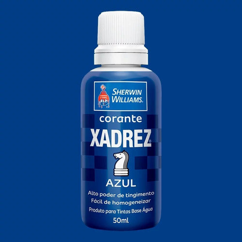 Corante Liquido 50ml Bisnaga Azul Cx C/12 Xadrez 1