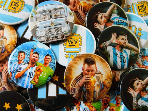 Set of 10 Sekai Pins 55mm Argentina Champion Messi Souvenir Gift Advert Metal Pin 1