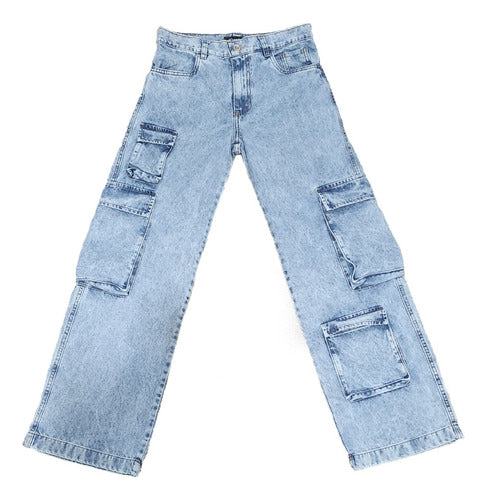 Jivana Indumentaria Jean Wide Cargo Mujer Talles Grandes Especiales 5