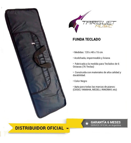 Funda Acolchada Teclado 6 Octavas 76 Teclas - Casio Yamaha 1