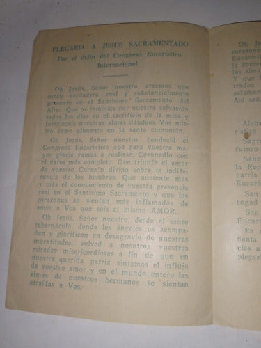 Tarjeta Religiosa Congreso Eucaristico 1934 Religioso 1