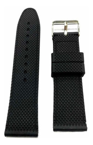 22mm Black Silicone Watch Band for Luminx Tomi Festin Watches 3