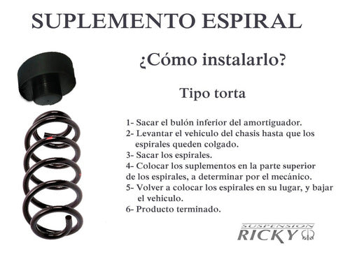 Kit 2 Suplementos Gnc De Goma Para Espirales Fiat Qubo 2