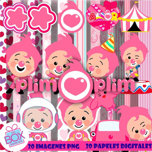 Kit Imagenes Png Clipart Y Fondos Payaso Plim Plim Rosa Nena 0