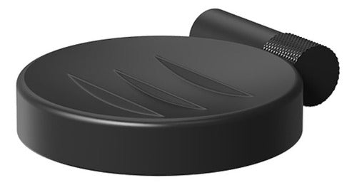 Hidromet Texture 9821NEGR Black Bathroom Soap Dish 0