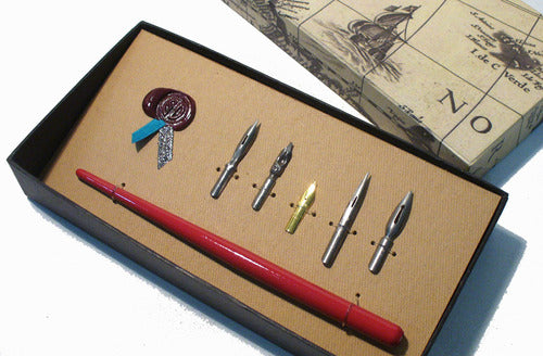 Mare Di Carta Set of 5 Antique Writing Pens for Calligraphy and Drawing 0