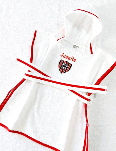 Poncho Hurricane Chacarita Tigre Kid's Soccer Personalized Bathrobe Towel 100% Cotton 23