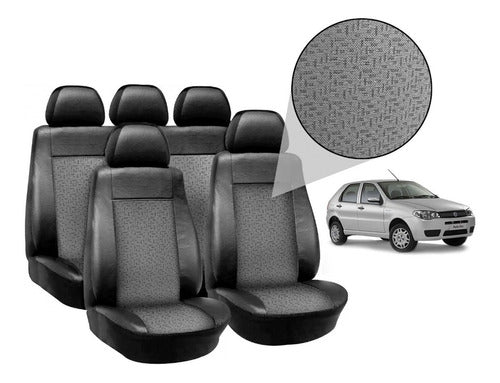 Premium Jacquard Seat Covers for Fiat Palio - Eco-Leather - 11 Piece Set 0