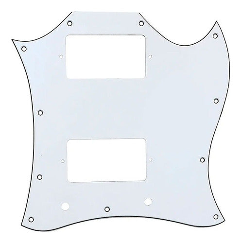 Cool Parts Pickguard Ptsg01 SG Standard 2 Dobles Blanco 0