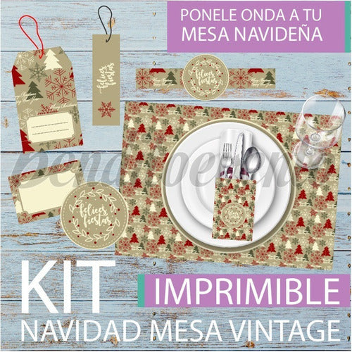 Bendito Evento Kit Imprimible Pack Portacubierto Posavaso Sitio Individual 0