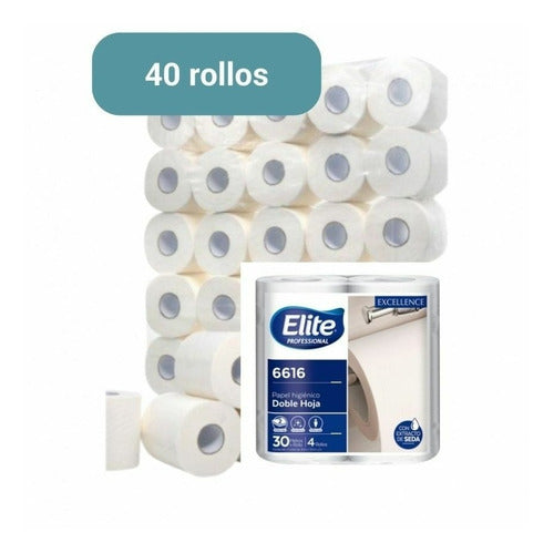 Bolson Papel Higiénico Elite Doble Hoja 40 Rollosx30 Mt 6616 0