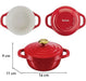 Set 2 Mini-cocotte 11cm - Rojo Air 6