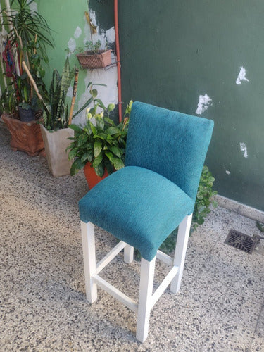 Reinforced High Chair Upholstered in Chenille or Velvet 2