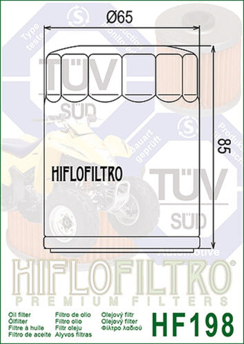 Filtro Aceite Polaris Sportsman 700 Hiflo 04 08 Hf198 Ryd 1