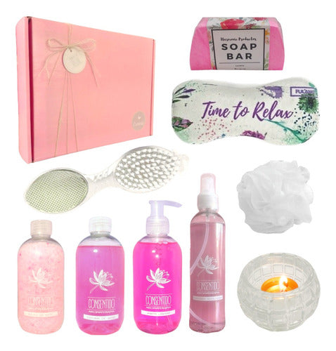 Set Caja Regalo Mujer Box Spa Rosas Kit Zen N03 Disfrutalo