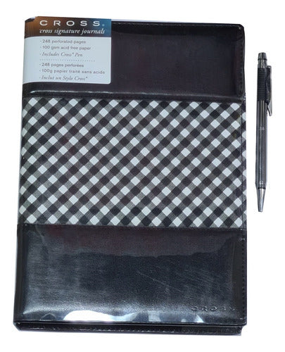 Set of Notebook and Pen Cross Gingham AC 248/11M 0