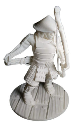 Horse3D Samurai Mod5 Archer, Ashigaru, Scale 1/16, White 0