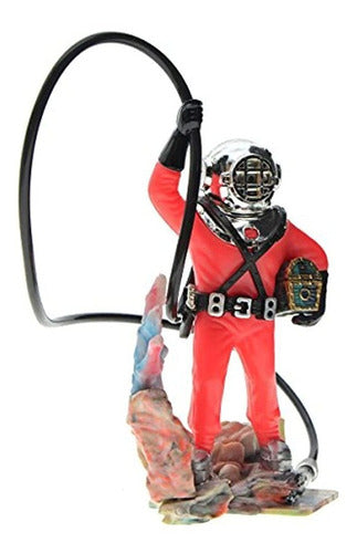 Saim Diver With Live Action Hose Aquarium Aeration Ornament Fish Tank Decoration 0