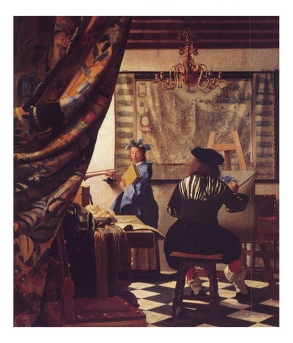 Johannes Vermeer - The Art of Painting - Print 45 X 30 Cm 0