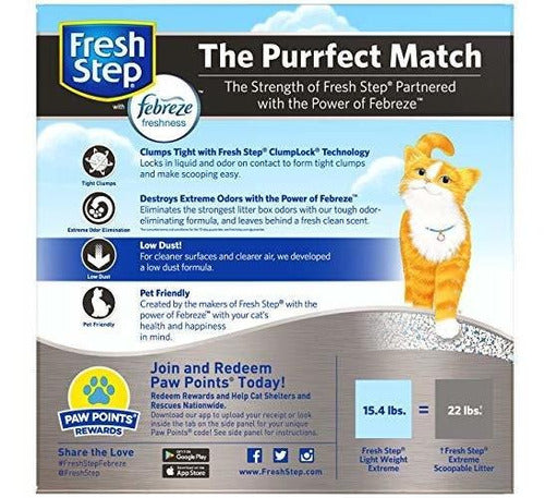 Fresh Step Lightweight Extreme Cat Litter with Febreze - 15.4 lb 1