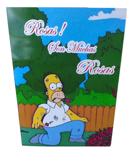 Tarjeta San Valentin Simpsons - Rosas Son Muchas Rosas - 0