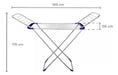 Tienda Madi Extra Large Foldable Aluminum Clothes Rack with Wings 1