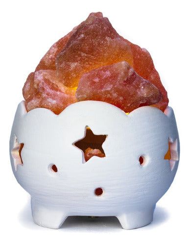 Peperina Essentials Electric Ceramic Warmer + White Salt Lamp 1